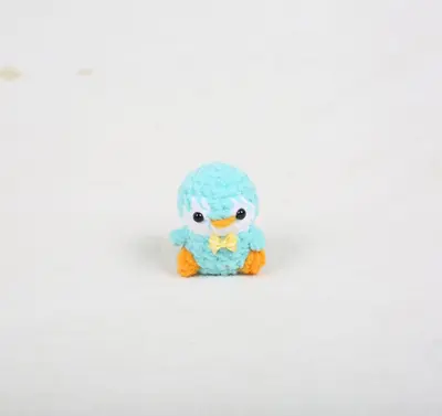 Handmade Knitted Little Penguin Keychain, Crocheted Wool Pendant - 10