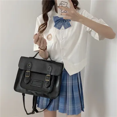 Japanese Style Women's Messenger Bag, JK School Style - 6