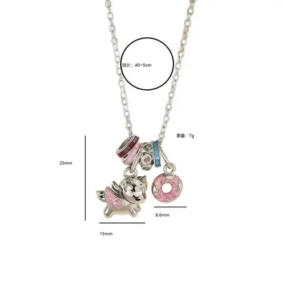 Bestseller im Cross-Border Live-Streaming silberne Titankette Halskette Damen mit Mikro-Zirkonia-Anhänger elegante Schlüsselbeinkette Schmuck nicht verfärbbar