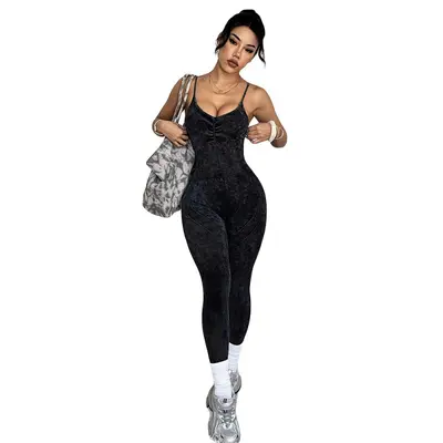 Seamless One-Piece Women's Yoga Bodysuit, Open Back, Butt-Lifting - 6