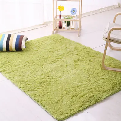 Modern Wool Rug for Living Room, Rectangular Silk Look Carpet - 13