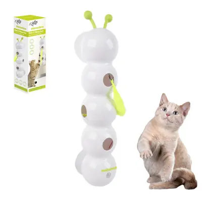 跨境爆款宠物猫咪感应逗猫棒玩具电动毛毛虫羽毛尾巴智能自嗨解闷