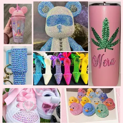 Nail Rhinestone Set 24-60 Colors, Large Capacity Resin AB Rhinestones