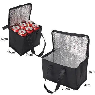 Large Aluminium Foil Insulated Takeaway Bag, Portable Non-Woven Thermal Bag - 7