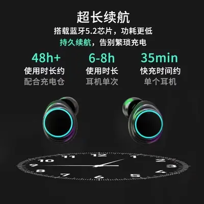 Yeni M25 Bluetooth Kopfhörer kabellos Touch-Steuerung Metall Mecha-Stil niedriger Stromverbrauch E-Sport Gaming Digital-Display Ohr