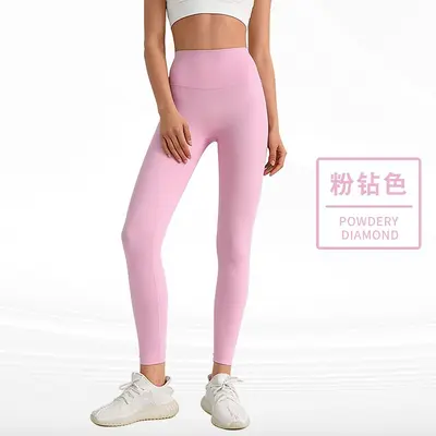 Леггинсы для йоги с эффектом подтягивания ягодиц Peach Butt, ощущение голой кожи, без неприятных швов, высокая посадка с контролем живота, облегающий крой, уличная спортивная одежда, базовые брюки - 8