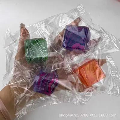 Sınır Ötesi Needoh Aynı Modeli Mermer Desen Buz Küpü Stres Giderici Oyuncak Küp Blok Malt Şeker Squeeze Fidget Oyuncak Fabrikası - 7