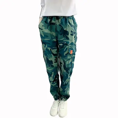 K2111 Autumn Solid Color Adult Pure Cotton Red In-Stock Foreign Trade Moisture-Wicking Sweat-Absorbent Sports Spring Women's Pants
