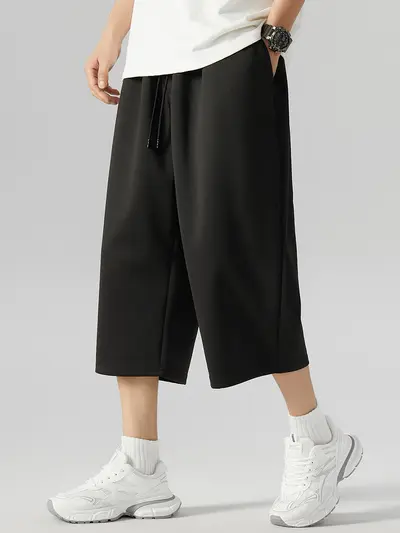 K65 Plus Size Men's Capri Pants, Summer, Loose Fit - 3