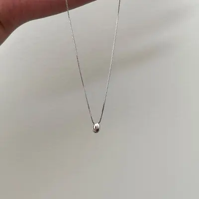 Chiheng S925 gümüş boncuklu köprücük kolye - 3