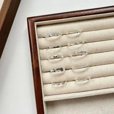 Minimalistischer glatter Ring, verstellbar, nicht anlaufend - 3