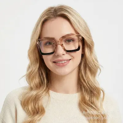 Oversized Square Frame Sunglasses Women's Party Style - 2