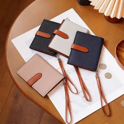 Passport holder women's genuine leather multifunctional card wallet portable premium - 3