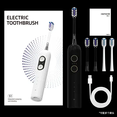 S1 Sonic Electric Toothbrush, Rechargeable, Waterproof, Gift Set - 8