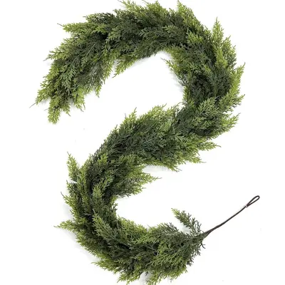 Yapay Noel çelenk kapı asması, yumuşak dokulu çam iğneli