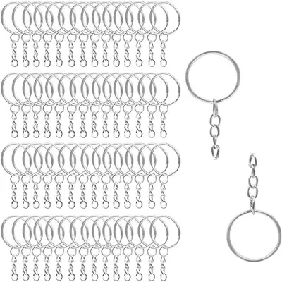 DIY Jewelry Keychain with Extension Chain, Single Open Ring