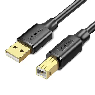 Lusun USB 2.0 Printer Cable, Pure Copper Conductor, Double Shielded, Square Plug - 8