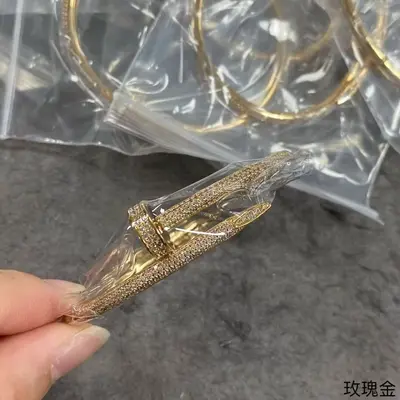 Klasik çivi bileklik, katı metal, çift model - 12