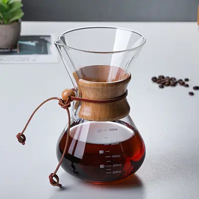 Glaskaffeekanne aus Borosilikatglas mit Filter, Teilkanne - 13