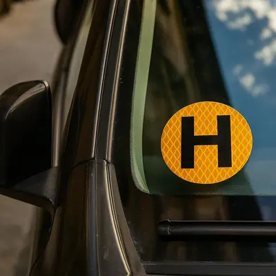 Magnetic H-Type Vehicle Sticker, Interior and Exterior Logo Decal