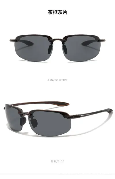 Men's Polarized Sunglasses Metal Frame Retro Driving and Cycling Style - 8