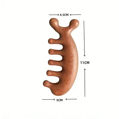 Five-Claw Head Massage Meridian Comb in Sandalwood - 13