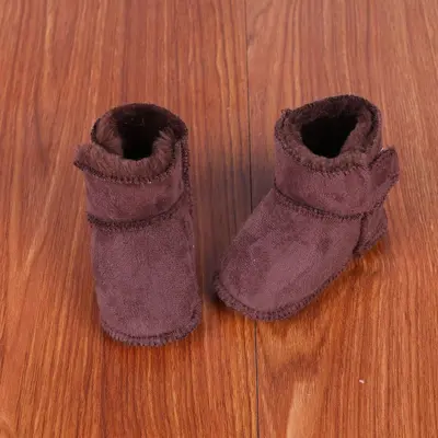 Babyschuhe mit Fellfutter Winter weiche Sohle rutschfest Kinderschuhe - 9