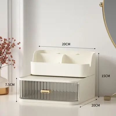 Luxury cosmetic storage box with drawers, dustproof - 7