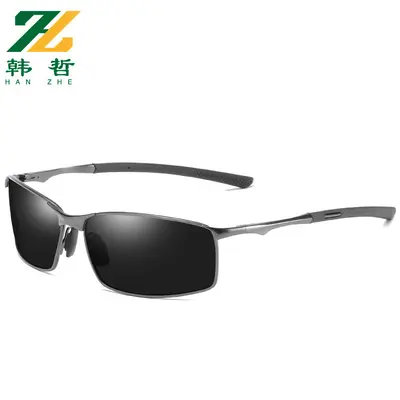 Polarized Men's Sunglasses, Color-Changing, Driving and Night Vision, Metal Frame - 8