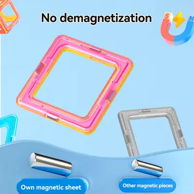 Magnetische Dinosaurier-Bausteine, Englisch-Set, Lernspielzeug - 3