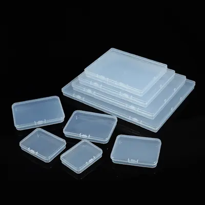 Amazon takı saklama giyilebilir tırnak çevirme plastik şeffaf ambalaj kutusu takı kare pp şeffaf plastik kutu - 4