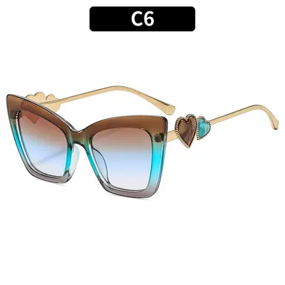 Sonnenbrille im Katzenaugen-Design, Street-Style - 11