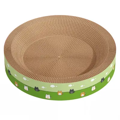 Extra Large Cat Scratcher with Bed, Corrugated Cardboard, No Debris - 7