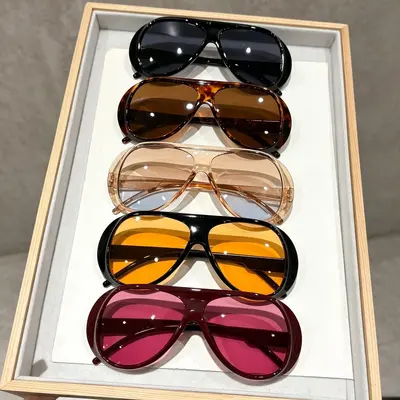 5-Pack Large Frame Aviator Sunglasses for Women, UV400 - 1