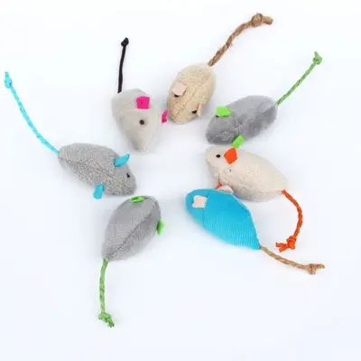 Plush Catnip Mouse Cat Toy, 3-Piece Set - 4