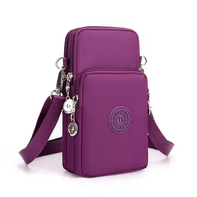 Grenzüberschreitende neue Handytasche Damen Crossbody Oxford Stoff Crossbody kleine Tasche Handytasche vertikal Mini Geldbörse Handgelenktasche - 9