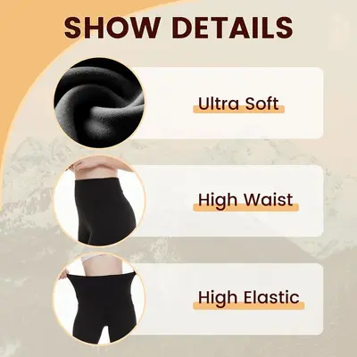 Amazon Autumn Winter Best-Selling Fleece-Lined Leggings Outer Wear Warm Slim Fit High Waist Yoga Pants Workout Running Sports Trousers