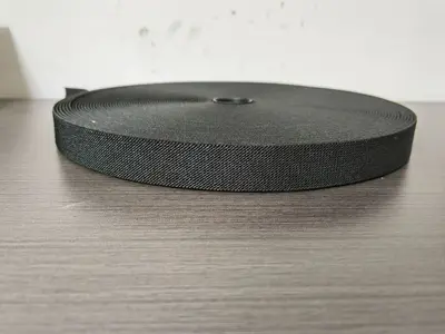 Siyah overlok kenarlı elastik bant, 1-10 cm, kalın, şapka ve giysi için - 7