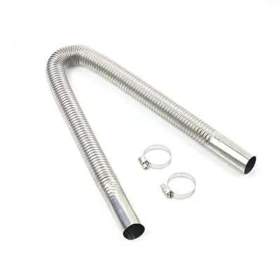 Park Isıtıcı Paslanmaz Çelik Egzoz Borusu, Oluklu, 60 cm ve 120 cm