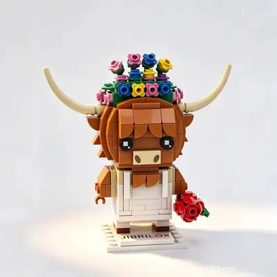 Highland Cow Building Block Set, Multiple Designs Desktop Ornament - 3