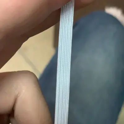 İthal lateks yürüyen at elastik bant, siyah-beyaz, 0,3 - 1 mm - 4