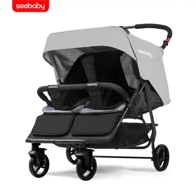 Sundebai T22 Twin Stroller, Reclining and Foldable - 7