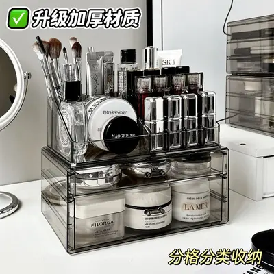 Acryl-Kosmetik-Aufbewahrungsbox mit Schublade Schreibtisch-Organizer - 4