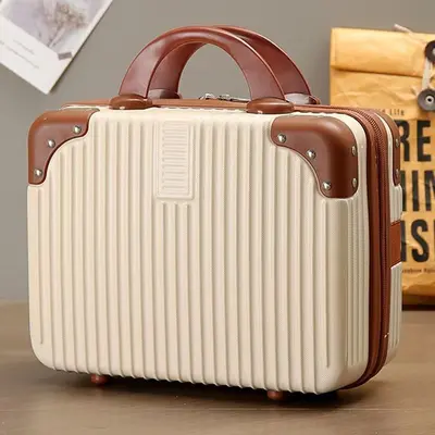 Portable Mini Suitcase with Combination Lock, Cosmetic Bag, Carry-On Size - 4