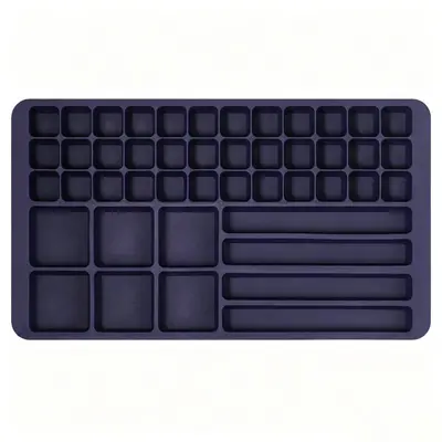 Mini buz küpü buz kalıbı yaratıcı buz kutusu ezilmiş buz küpü kalıbı 160 ızgaralar silikon buz kalıbı şeffaf küçük ezilmiş buz küpleri - 10