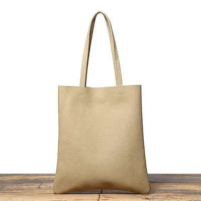 Genuine Cowhide Leather Women's Tote Bag, Large Capacity - 7