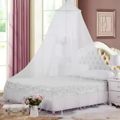 Ceiling-Mounted Dome Mosquito Net Without Installation Required, Encrypted Princess-Style Floor-Standing Palace Mosquito Net, Simple Bed Curtain for Students and Children