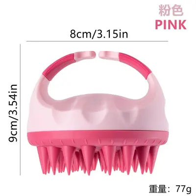 Grenzüberschreitender Bestseller Silikon-Kopfmassagebürste Kopfhautmassagebürste Haarbürste Kopfmassager für Erwachsene Haarkamm - 8