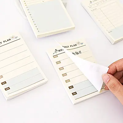 Blue Bird Flower Portable Weekly Planner Notebook - 3