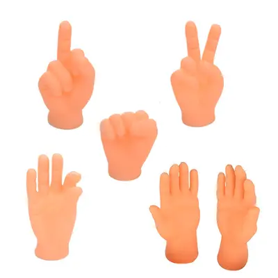 Interactive Cat Teaser Toy, Mini Finger Puppets, Funny Cat Stick - 6